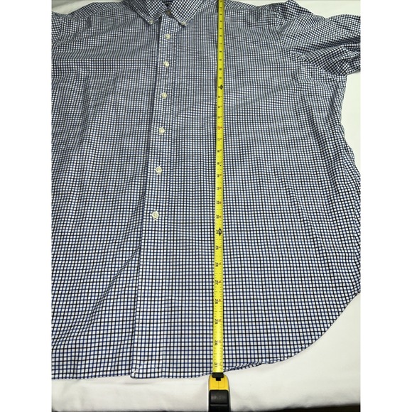 Ralph Lauren Classic Fit Men's Button Down Shirt Size XXL Blue Gingham Logo E11 - Picture 13 of 16